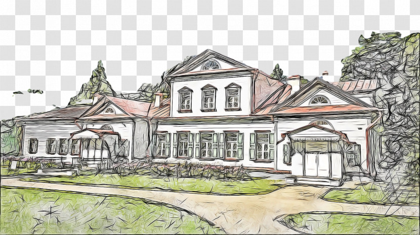 House English Country House Manor House Mansion Cottage Transparent PNG