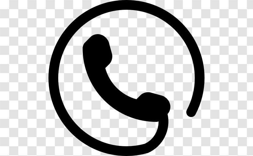 Blackphone Telephone Symbol IPhone - Black And White Transparent PNG
