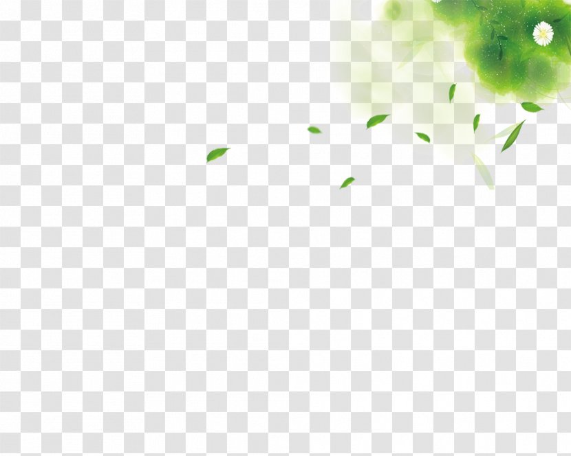 Green Leaf Wind Gratis - Resource - Hand-painted Blowing Leaves Transparent PNG
