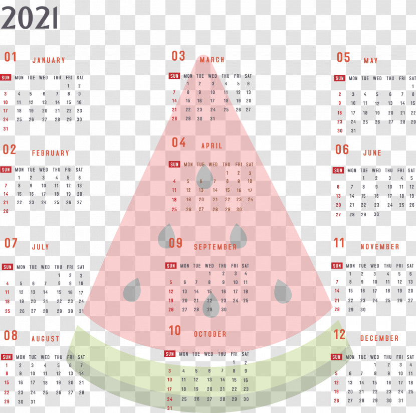 Year 2021 Calendar Printable 2021 Yearly Calendar 2021 Full Year Calendar Transparent PNG