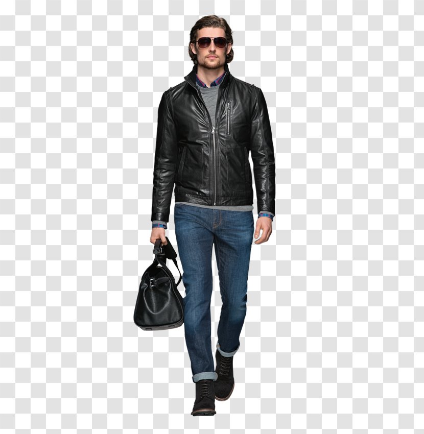 Leather Jacket Fashion Clothing Coat Transparent PNG