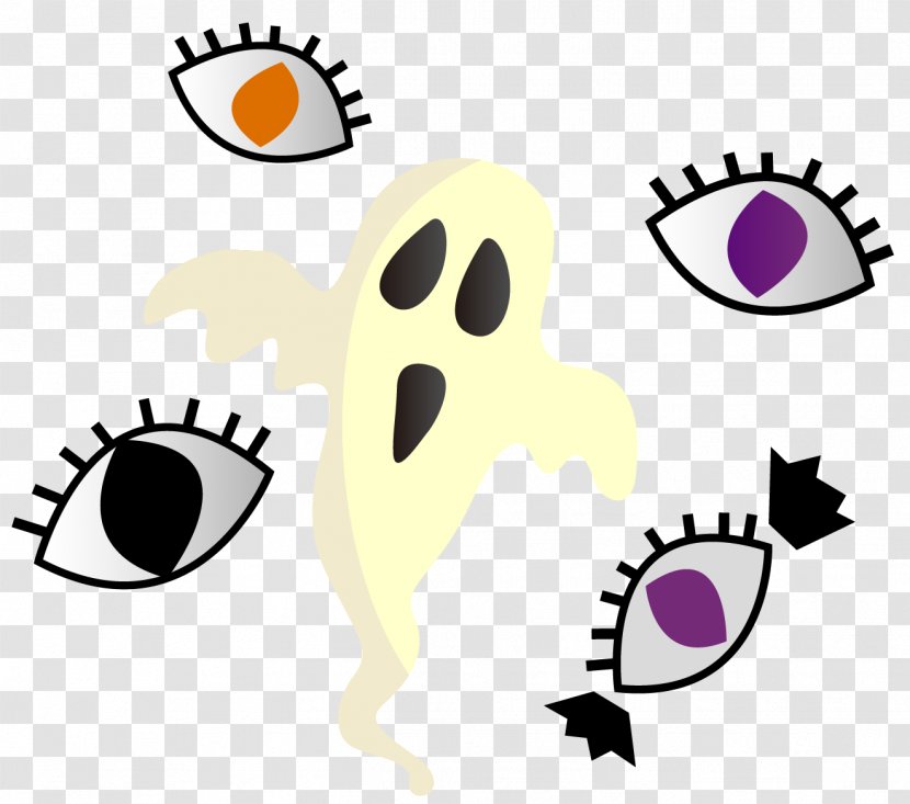 Ghost Halloween Clip Art - Cartoon Transparent PNG