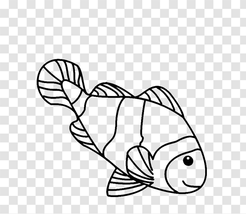 Coloring Book Clownfish Child - Silhouette - Fish Line Drawings Transparent PNG