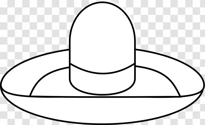 Sombrero Hat Headgear Clothing - Black And White Transparent PNG