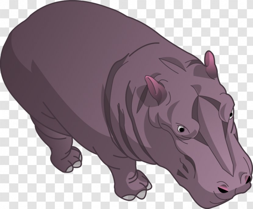 Hippopotamus Domestic Pig Lion Cartoon Illustration - Terrestrial Animal - Hippo Transparent PNG