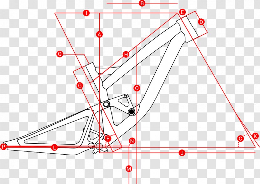 Downhill Mountain Biking Geometry Bike Polygon Bikes - Triangle Transparent PNG