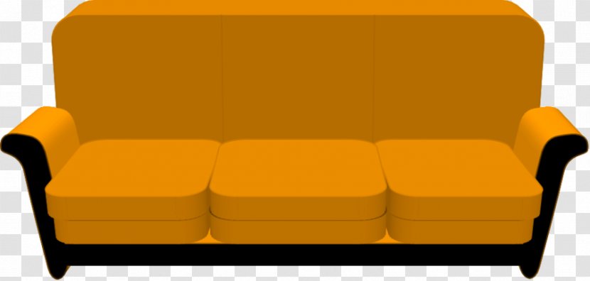 Couch Nickelodeon Table Chair - Digital Art - Orange 3d Transparent PNG