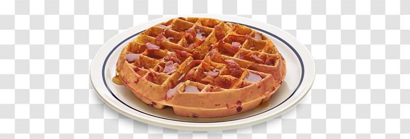 Belgian Waffle Bacon Ice Cream Breakfast - Ihop Transparent PNG