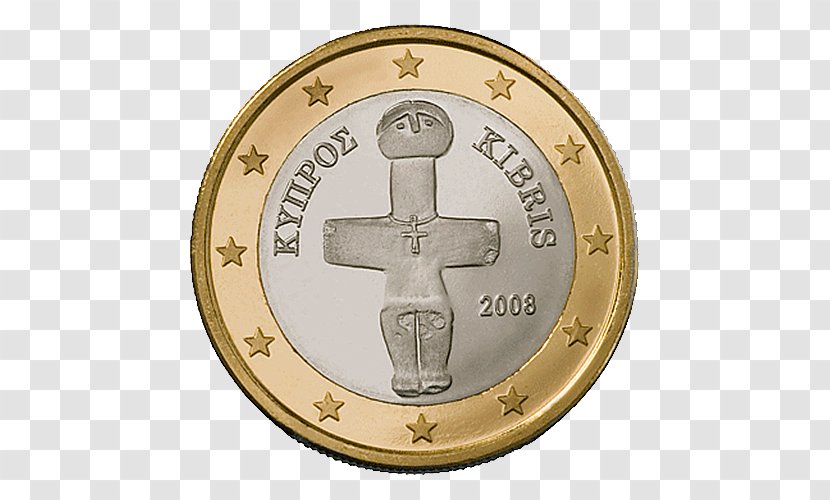 Cyprus 1 Euro Coin Coins Pound Sterling Transparent PNG