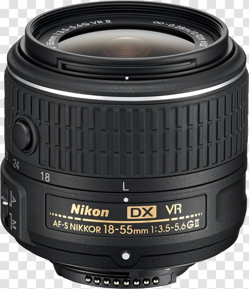 Nikon AF-S DX Zoom-Nikkor 18-55mm F/3.5-5.6G Nikkor 35mm F/1.8G DX-Nikkor VR II - Single Lens Reflex Camera Transparent PNG