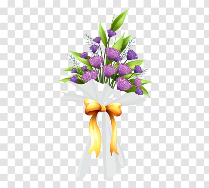 Flower Bouquet Clip Art Floral Design - Wreath - Purple Flowers Transparent PNG