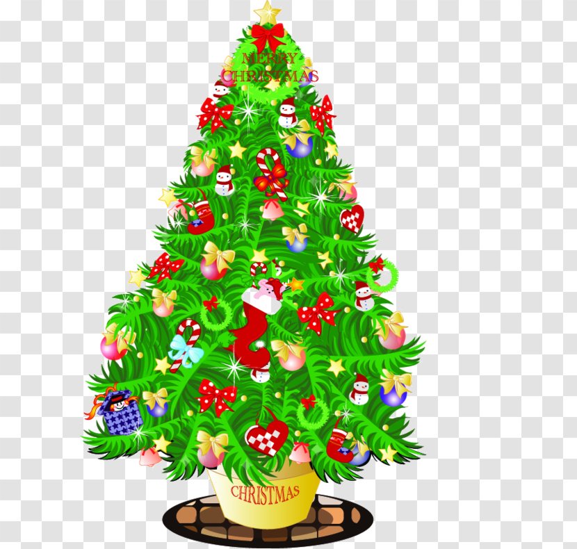 Santa Claus Christmas Tree Gift - Green Transparent PNG