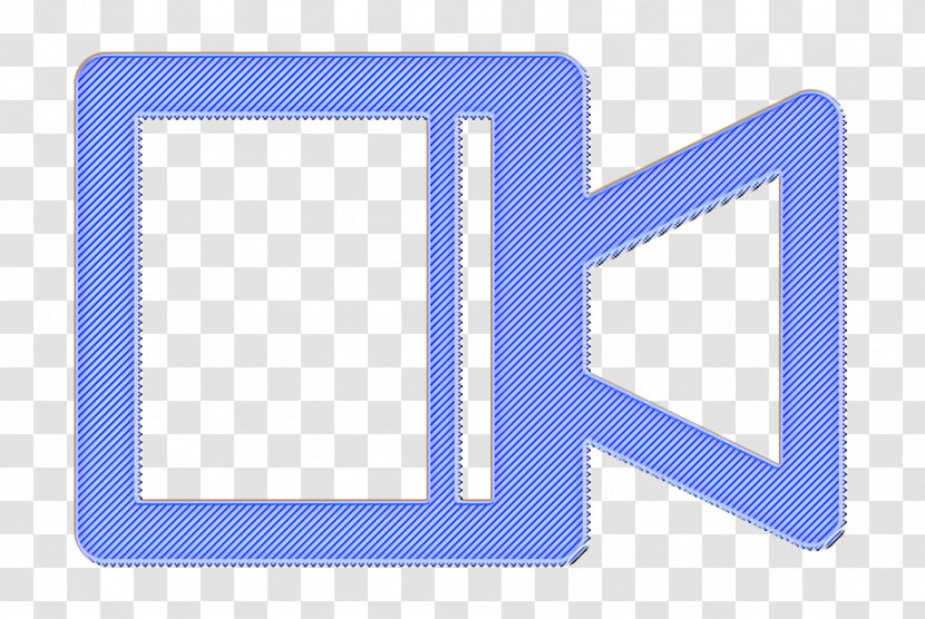 Cam Icon Camera Record - Rectangle Electric Blue Transparent PNG