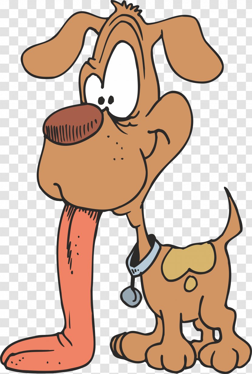 Dachshund Bulldog Puppy Cartoon Clip Art - Tongue Transparent PNG