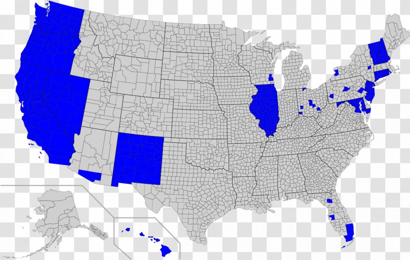 United States FIPS County Code Blank Map - Name Transparent PNG