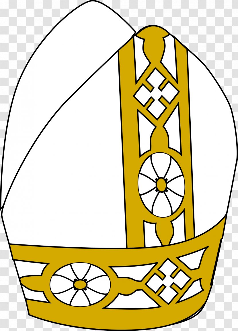 Pope Hat Clip Art - Black And White - Vector Cliparts Transparent PNG