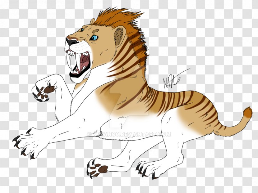 Saber-toothed Tiger Lion Whiskers Cat - Animal Transparent PNG