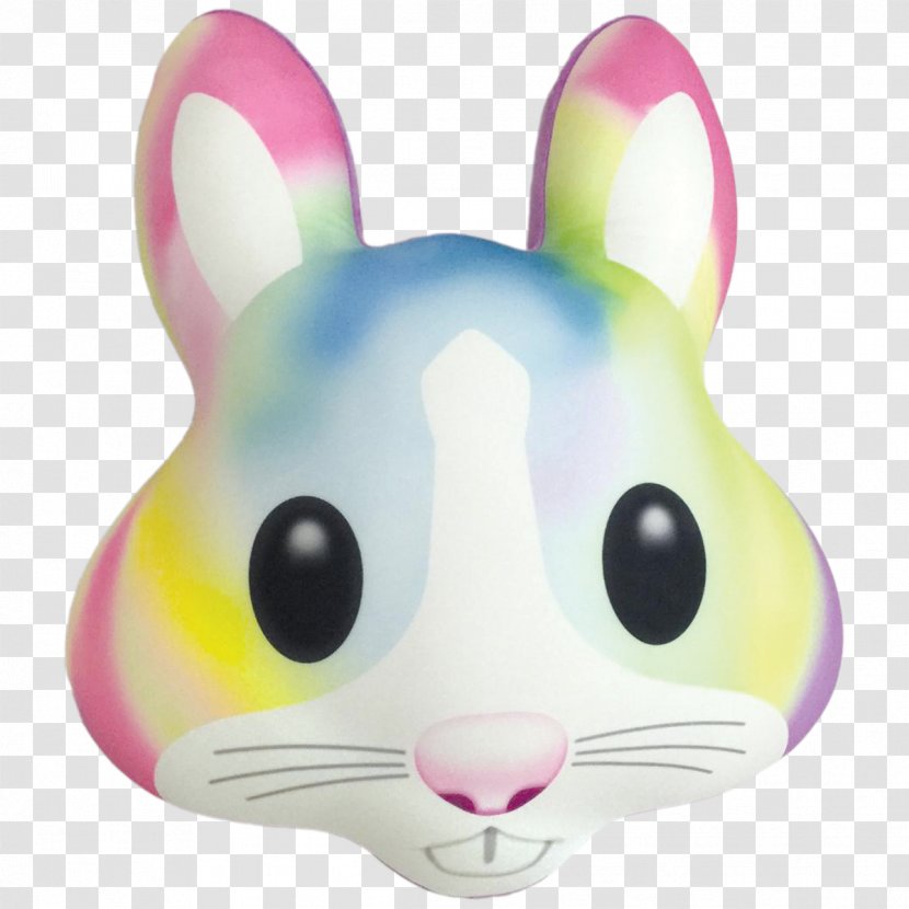 Easter Bunny Domestic Rabbit Emoji Sticker - Pillow Transparent PNG