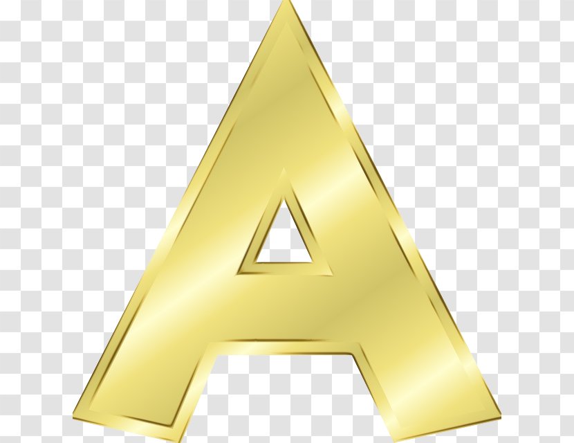 Gold Triangle - Symbol - Brass Transparent PNG
