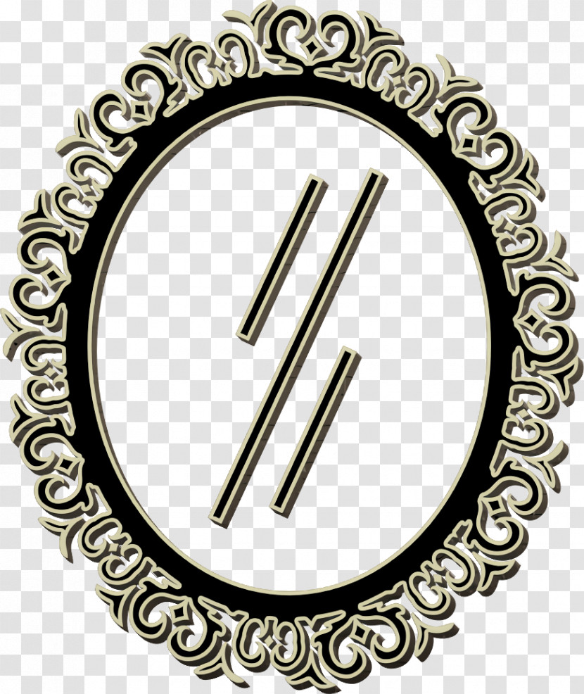 Oval Hair Salon Mirror With Ornamental Border Icon Tools And Utensils Icon Mirror Icon Transparent PNG