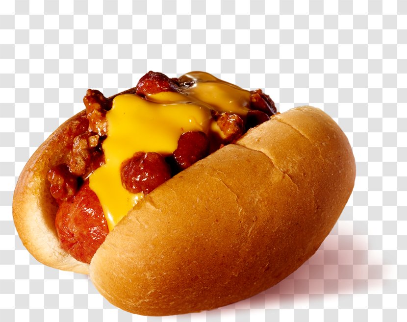 Hot Dog Chili Fast Food Cheeseburger Breakfast Sandwich - Bun - Melted Cheese Transparent PNG