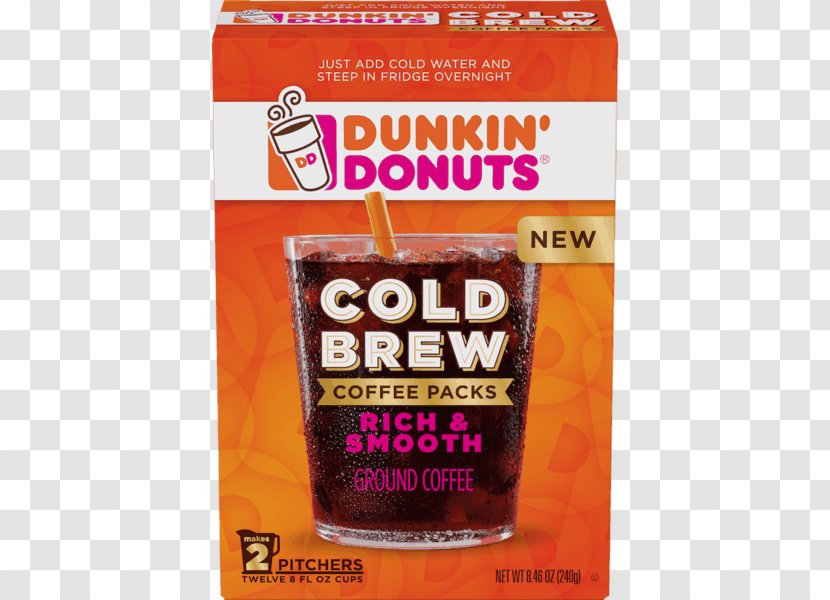 Iced Coffee Cold Brew Brewed Dunkin' Donuts Transparent PNG