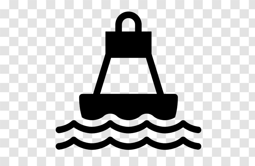 Buoy Anchor Clip Art - Black And White Transparent PNG
