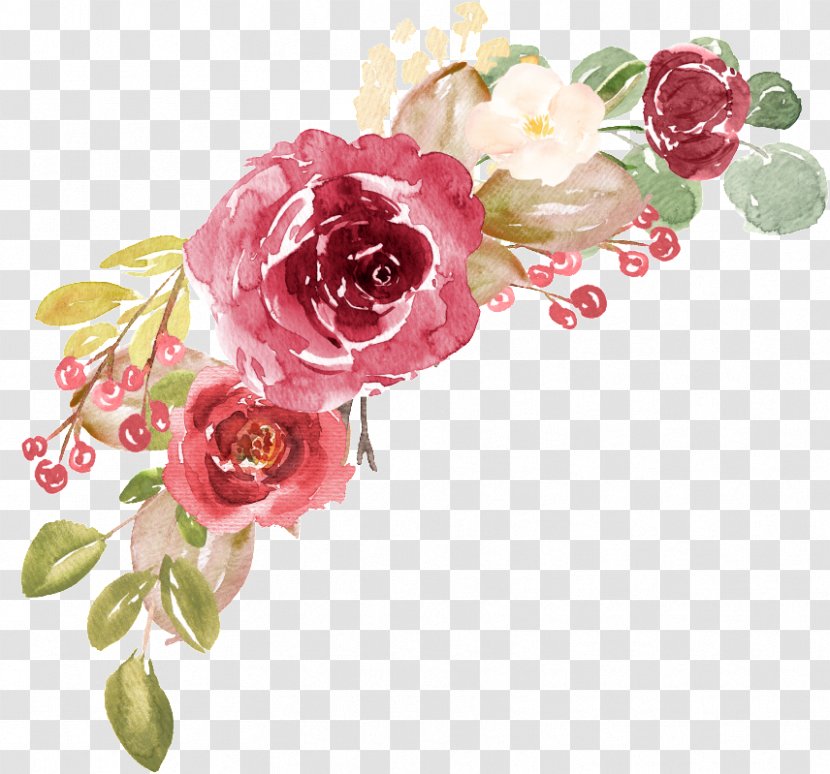 Watercolor Painting Clip Art Flower - Arranging - Painted Flowers Clipart Transparent PNG