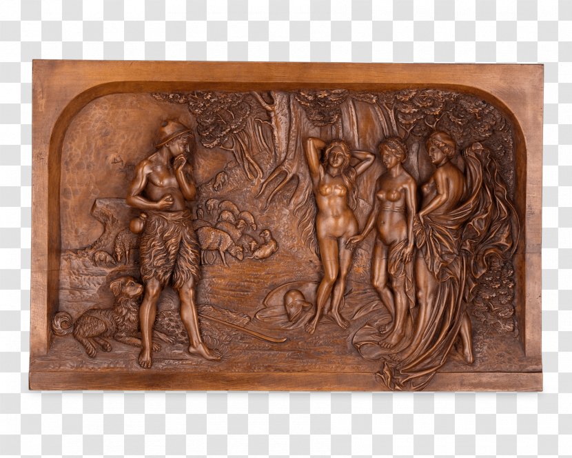 Wood Carving Relief Black Forest - Bronze Transparent PNG