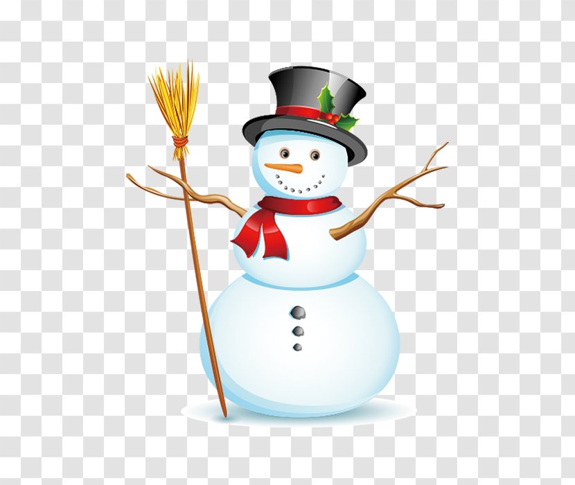 Snowman Christmas Broom Illustration - Photography - Creative Transparent PNG