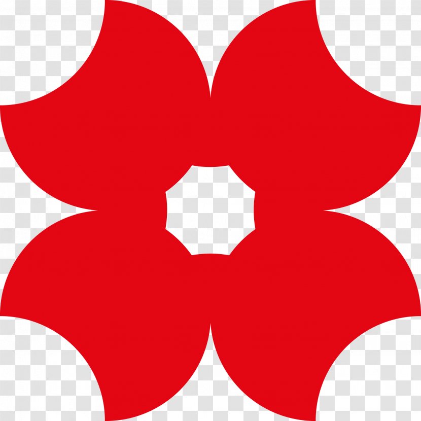 Flower Logo Red Petal - Tree Transparent PNG