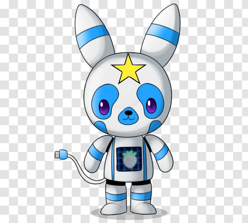 Rabbit Robot Digital Art Giant Panda Illustration - Fictional Character - Easter Ears Color Transparent PNG