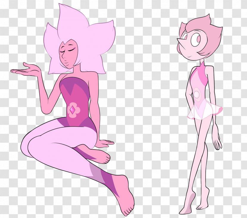 Pearl Steven Universe Pink Diamond Garnet - Silhouette - Gem Transparent PNG