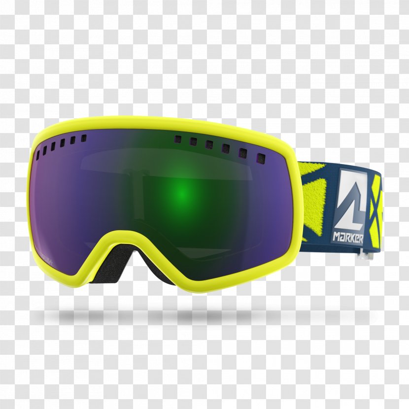 Goggles Gafas De Esquí Glasses Skiing Yellow - Marker Pen Transparent PNG