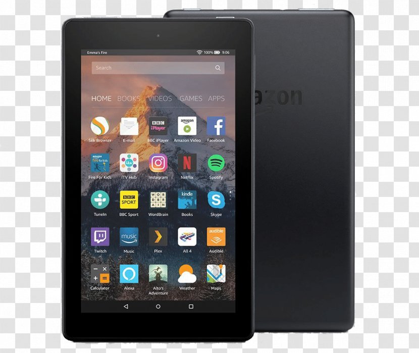 Amazon.com Amazon Alexa E-Readers Display Fire HD 10 - Feature Phone - Kindle Transparent PNG