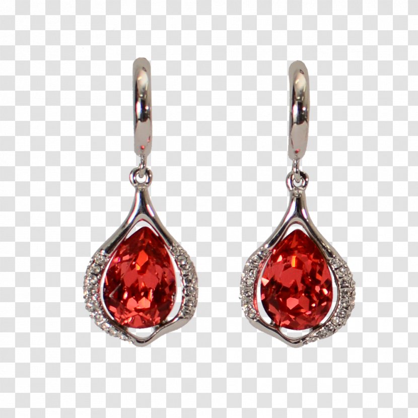 Earring Body Jewellery - Ruby Transparent PNG