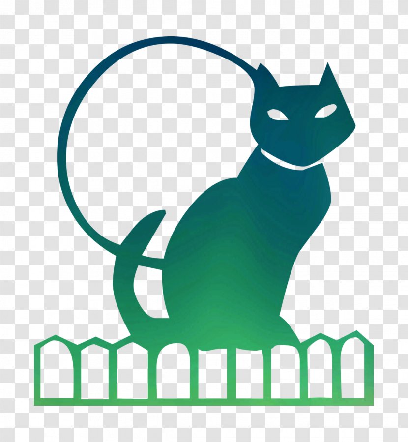 Whiskers Cat Clip Art Logo Green - Silhouette - Carnivore Transparent PNG
