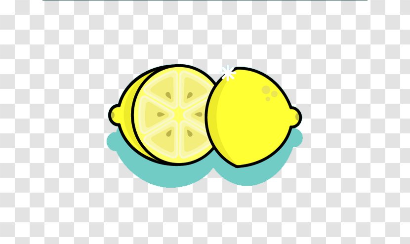 Lemon Pomelo Yellow Clip Art - Blue - Cut Transparent PNG