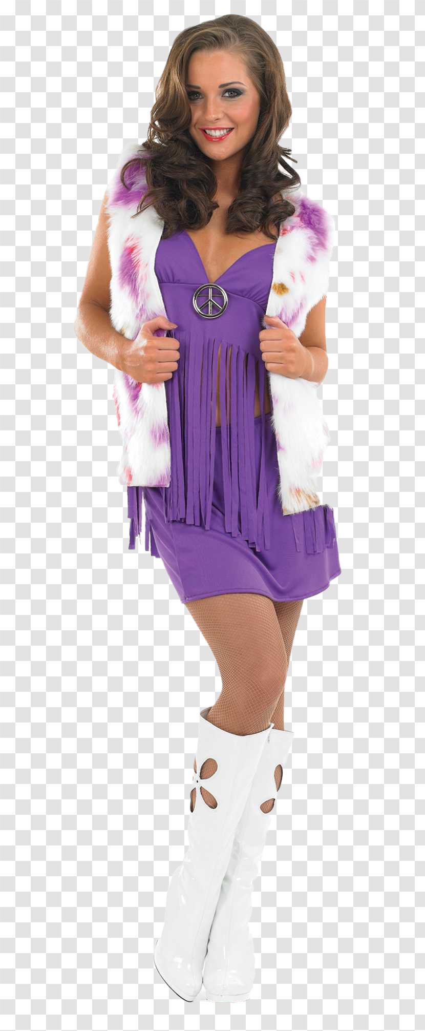 Costume Party 1970s 1960s Waistcoat - Purple - Dress Transparent PNG