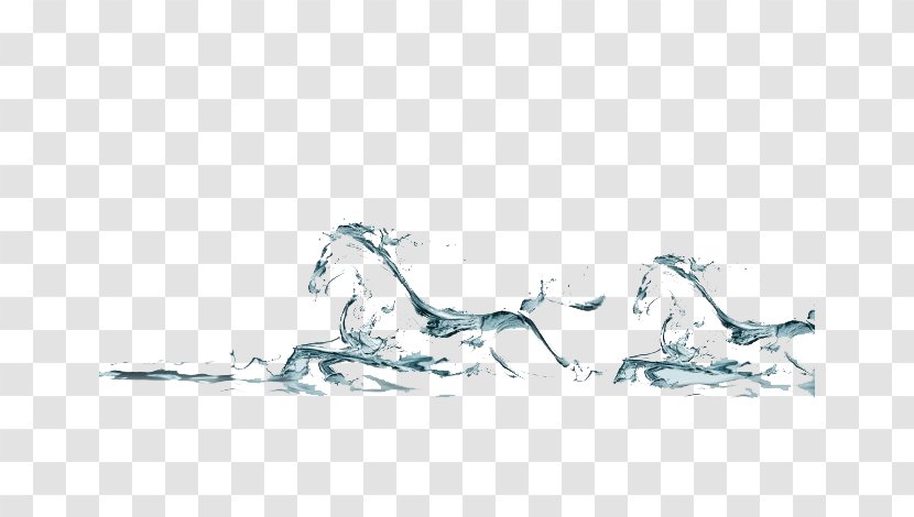 Water Horse Brush - Stockxchng - Two Horses Run Transparent PNG