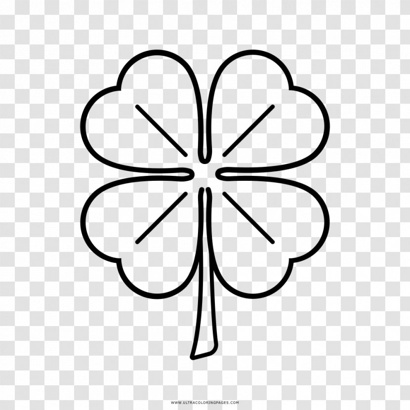 Four-leaf Clover Drawing Coloring Book - Cloverleaf Interchange Transparent PNG