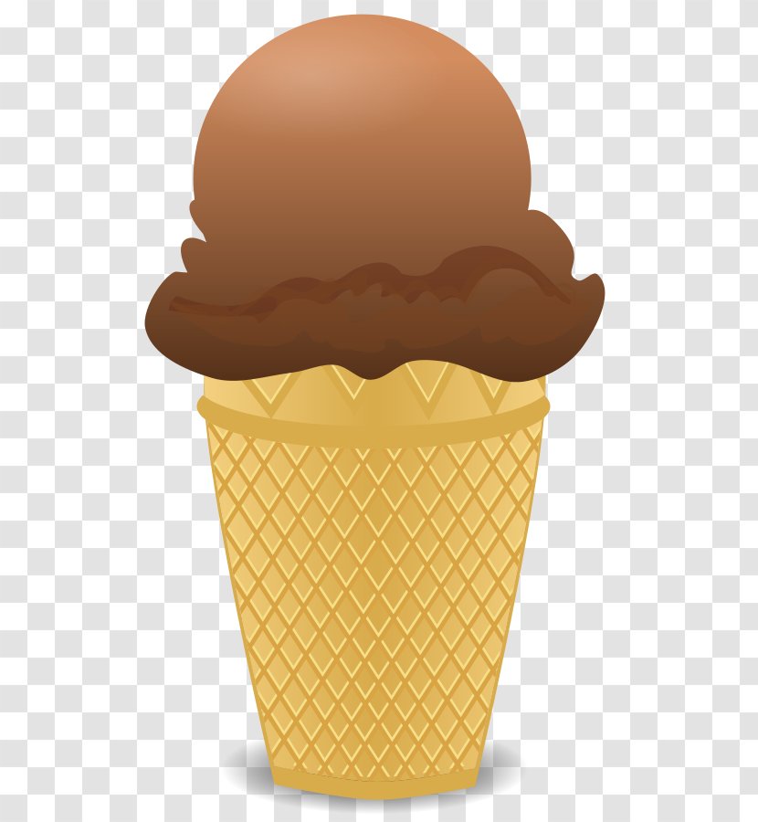 Ice Cream Cone Chocolate Clip Art - Brown Cliparts Transparent PNG