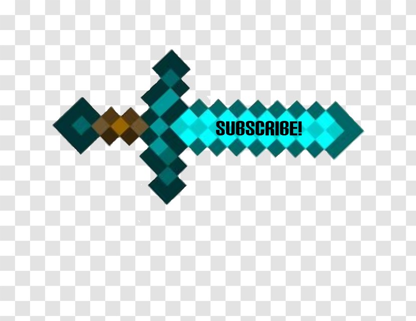Minecraft Master Sword Template Video Game - Weapon - Subscribe Transparent PNG