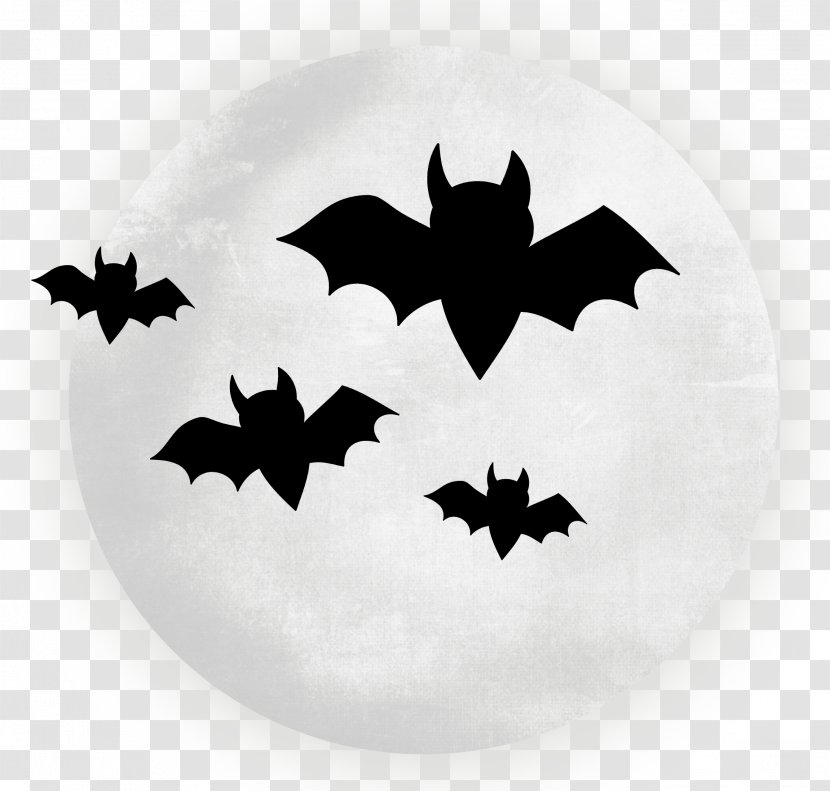 Halloween Clip Art - House - Large Transparent Moon With Bats Clipart Transparent PNG