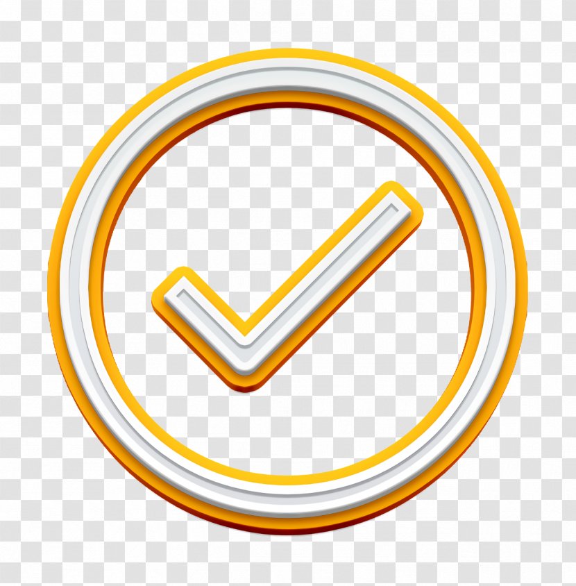 App Icon Check Essential - Yellow - Sign Logo Transparent PNG