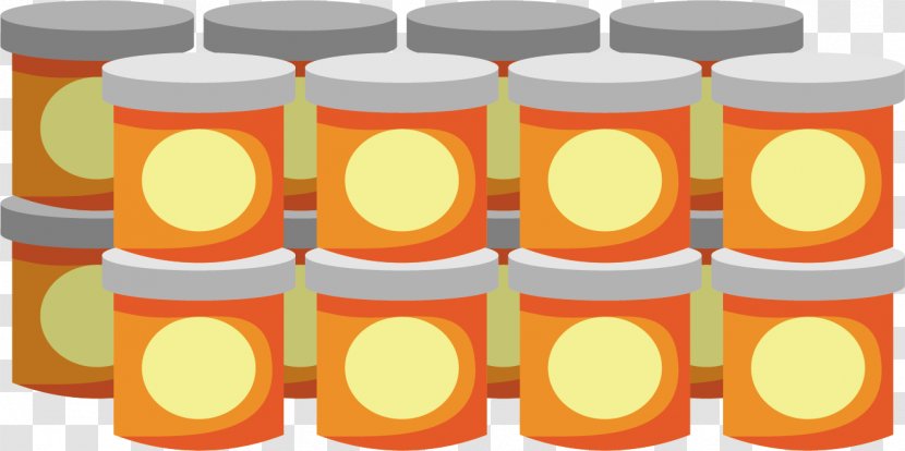 Cylinder Pattern - Table - Orange Jar Transparent PNG