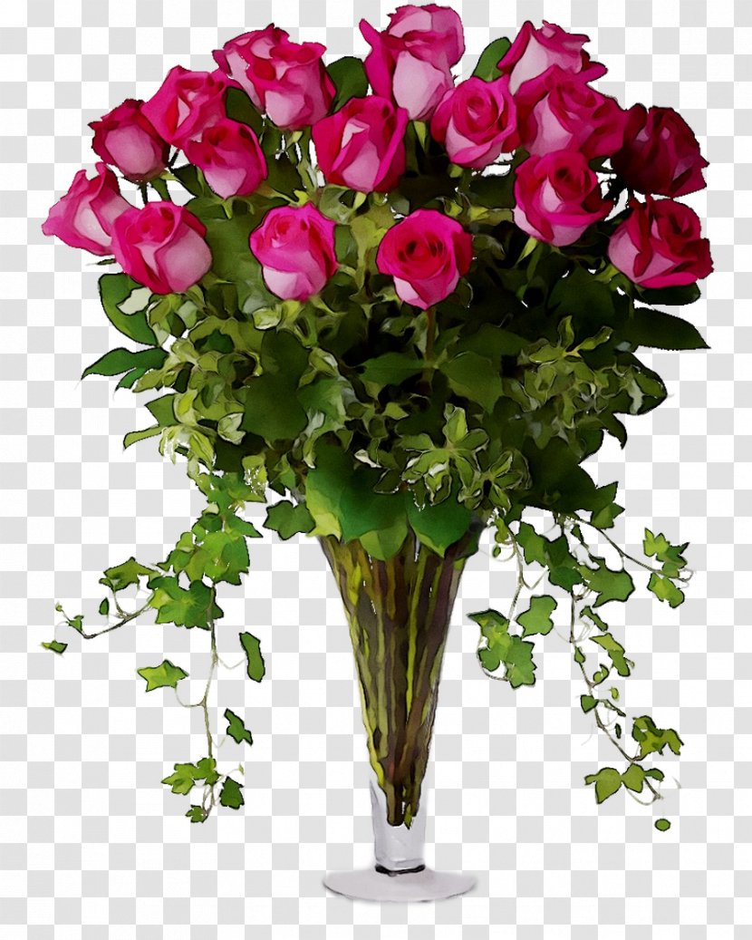 Garden Roses Cut Flowers Flower Bouquet - Pink Transparent PNG