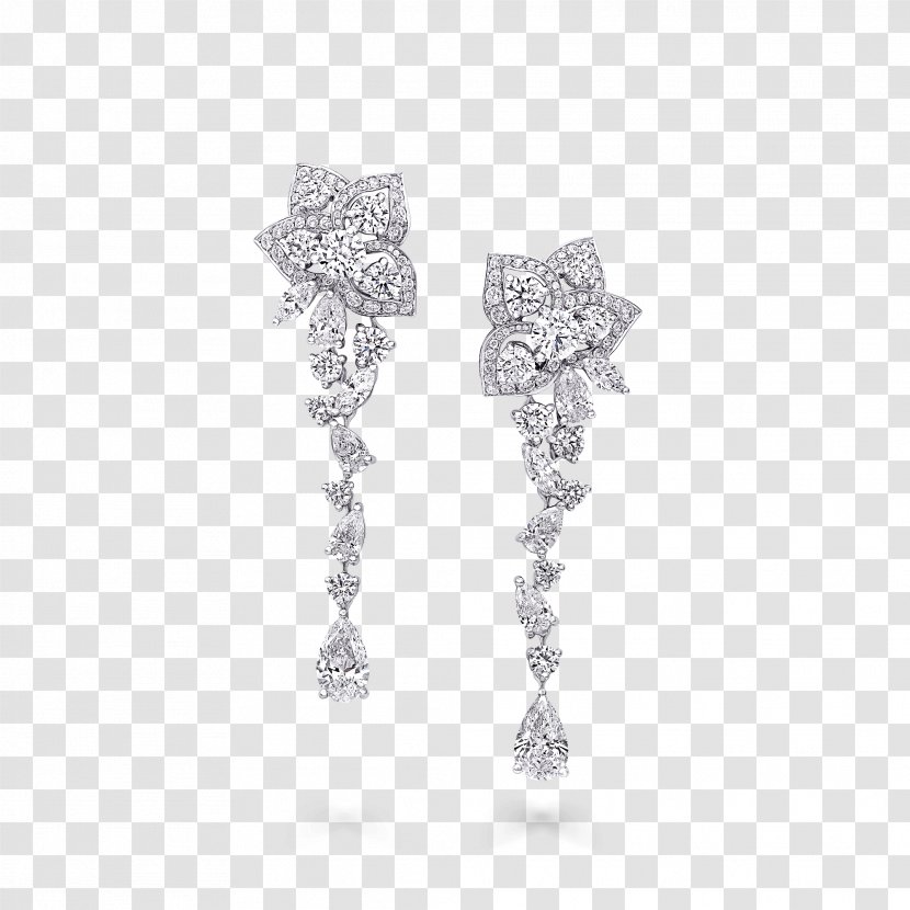 Earring Graff Diamonds Jewellery De Beers - Harry Winston Inc - Delicate Petals Transparent PNG