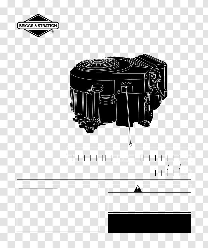 Briggs & Stratton Product Manuals Engine Owner's Manual Diagram - Black Transparent PNG