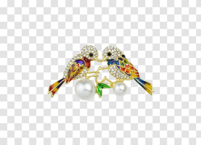Brooch Earring Imitation Gemstones & Rhinestones Lapel Pin - Clothing Accessories - Twinkle Deals Transparent PNG